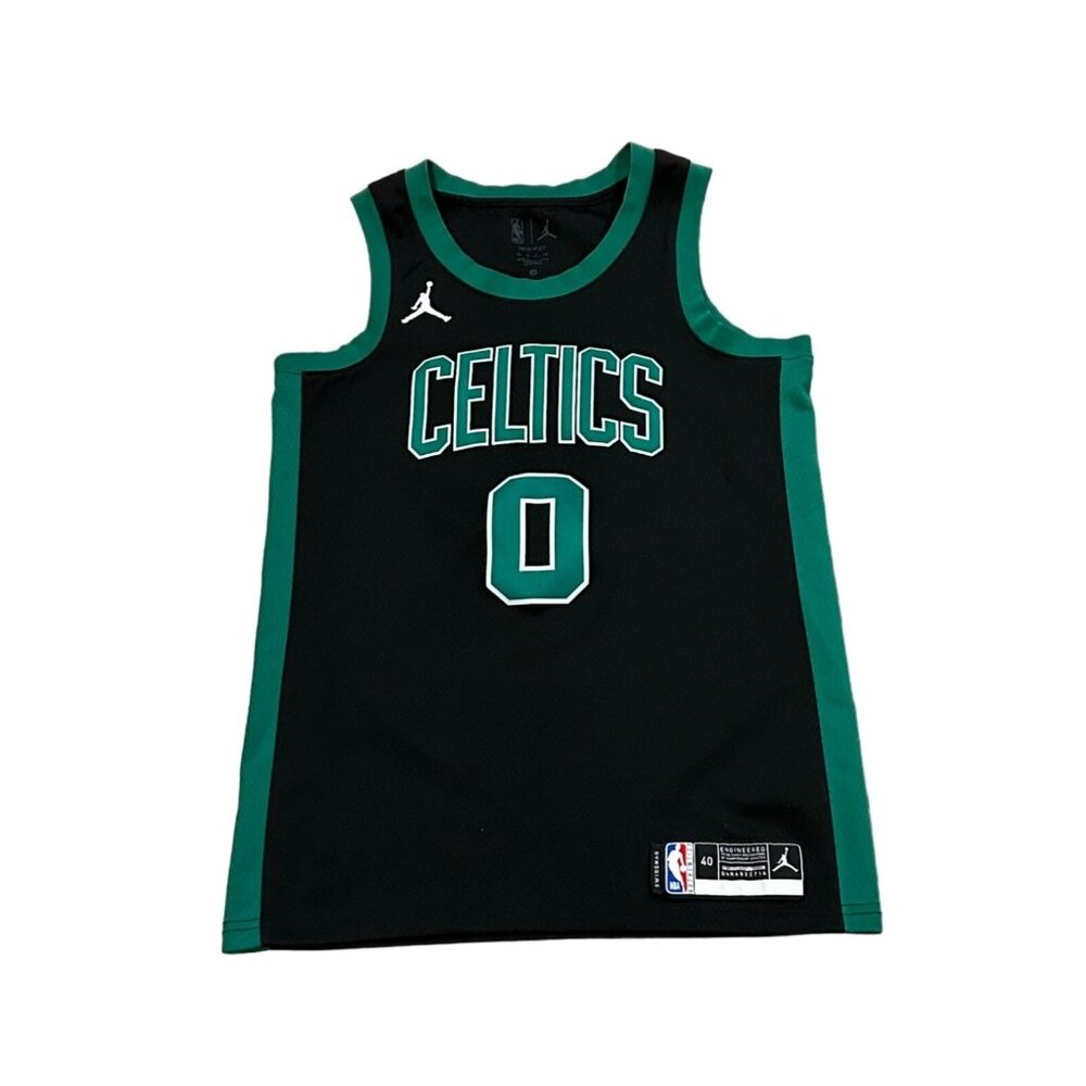 Nike Jordan Boston Celtics Jayson Tatum #0 NBA Swingman Black Jersey Men's 40